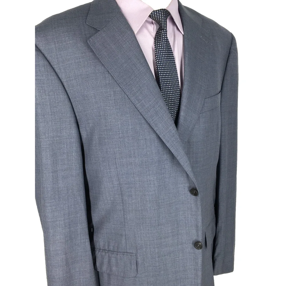 44L Canali 1934 Italy Mens 2 Button Wool Blazer Jacket Slate Gray